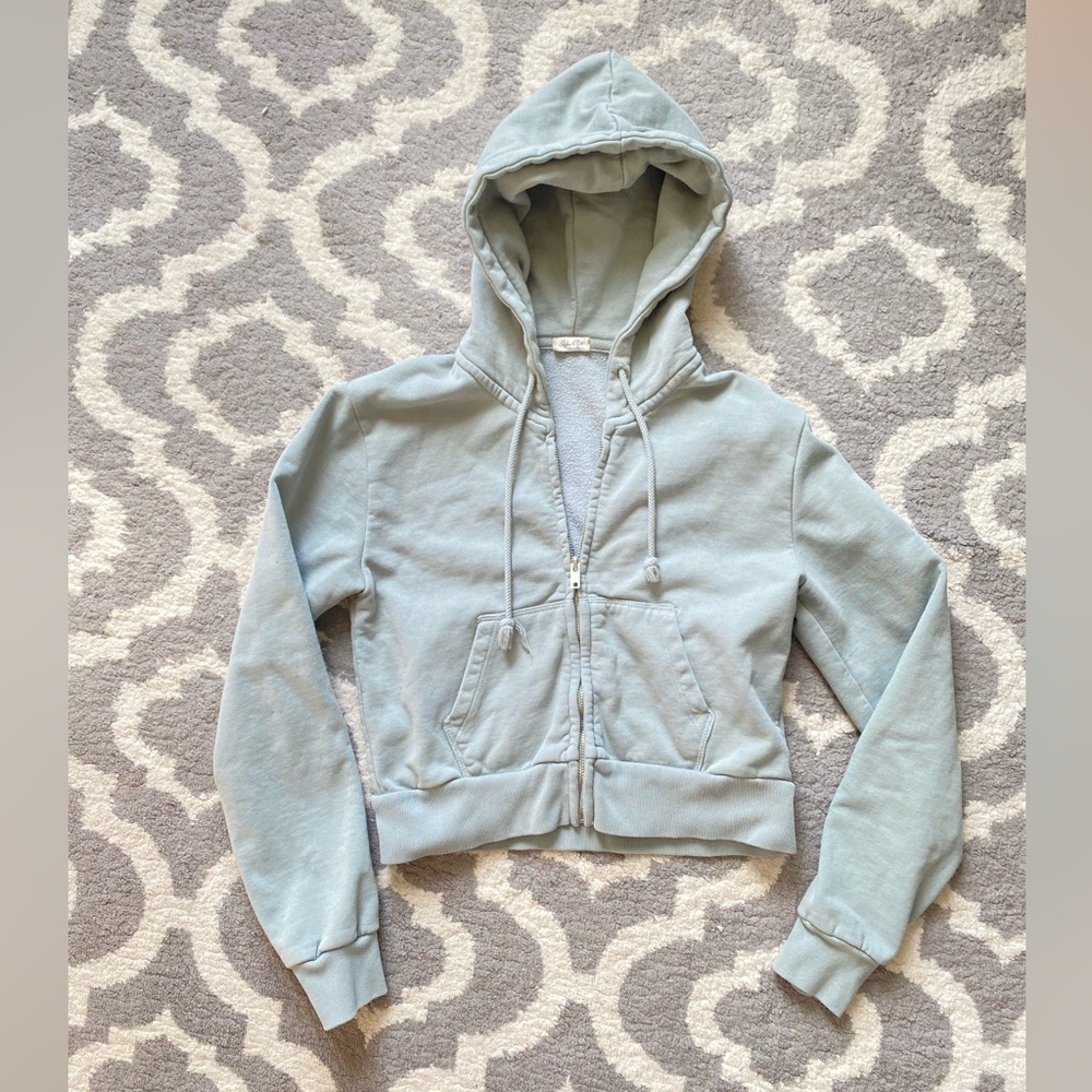 John Galt Brandy Melville cropped zip up